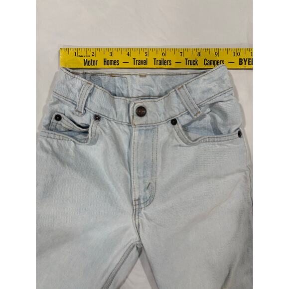 Vintage 90s 550 Levi’s Light Wash Denim Straight Leg Jeans Kids Size 9 Slim - Picture 11 of 13